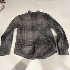 Howler Brothers Gray and Orange Plaid Shirt